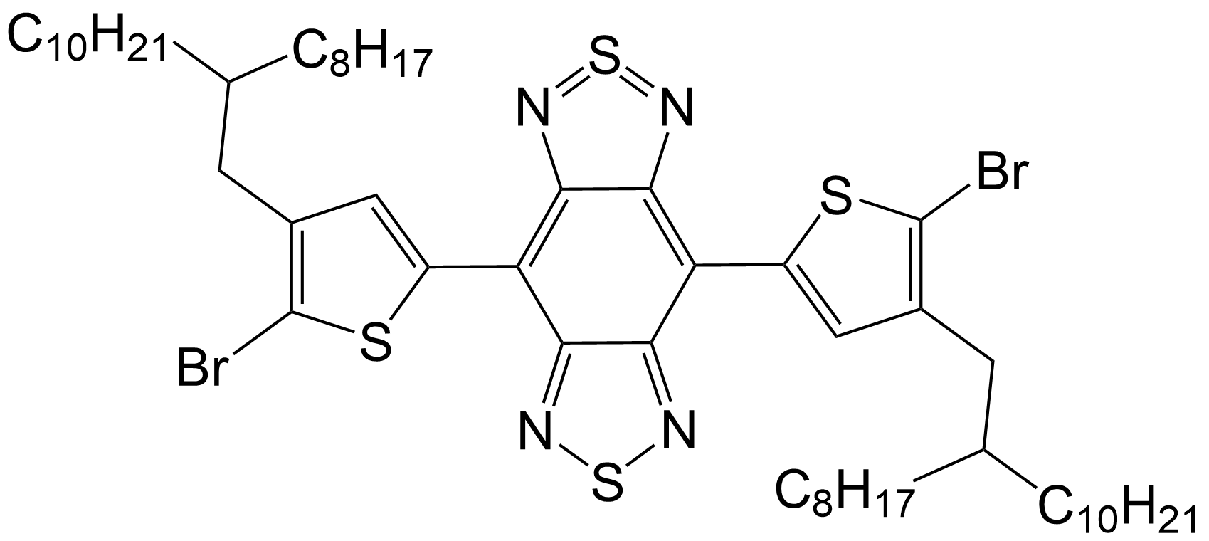 4,8-Bis(5-bromo-4-(2-octyldodecyl)thiophen-2-yl)-benzo[1,2-c;4,5-c']bis[1,2,5]thiadiazole/1374601-35-0